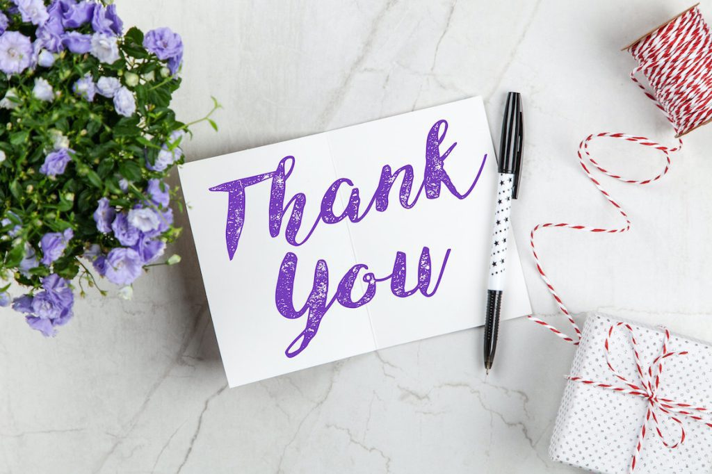 Thank you page